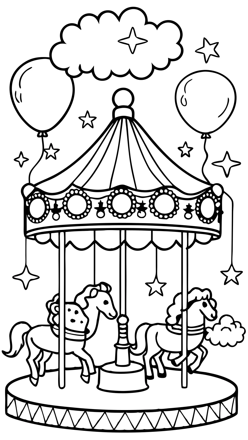 coloriages de carrousel